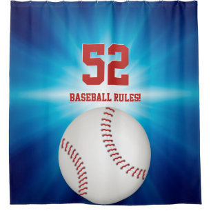 Cool Baseball Sport Gift Shower Curtain