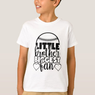 Cool Baseball sports little Brother biggest fan T-Shirt