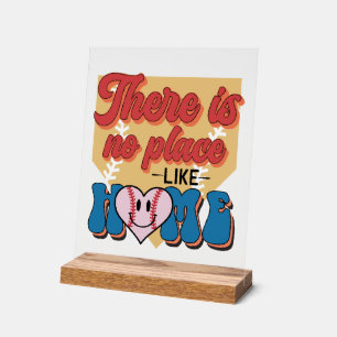 Cool Baseball sports lover word art Acrylic Sign