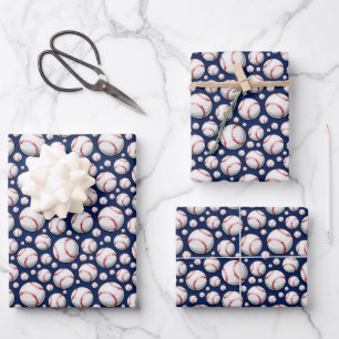 Cool Baseball sports tiled pattern  Wrapping Paper Sheet