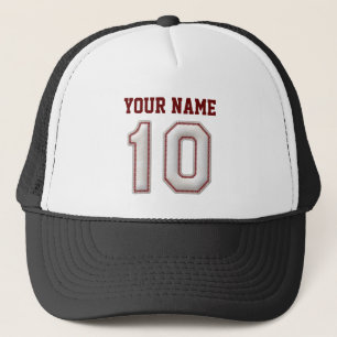 Cool Baseball Stitches - Custom Name and Number 10 Trucker Hat