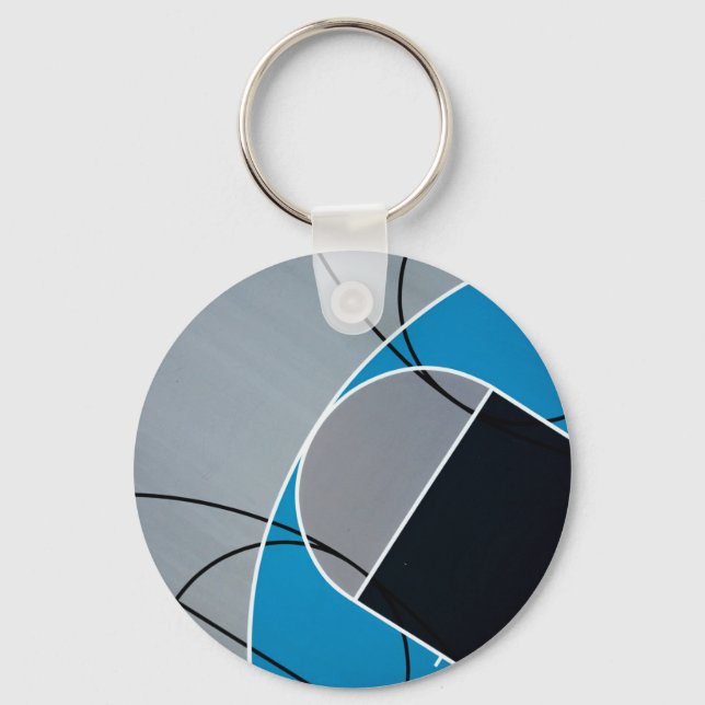 Cool Basketball Artwork Key Ring (Front)