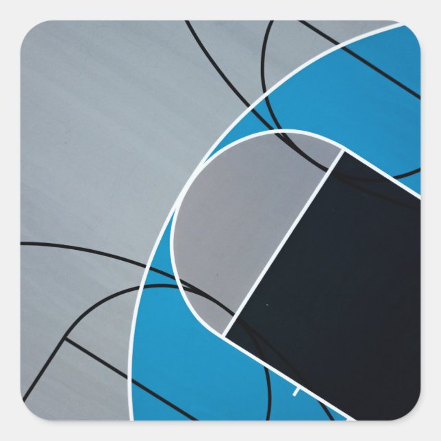 Cool Basketball Artwork Square Sticker (Front)