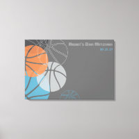 COOL BASKETBALL Bar Mitzvah Sign-In Board