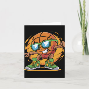 Cool Basketball Cartoon In Shades Sporty Fun Long Card