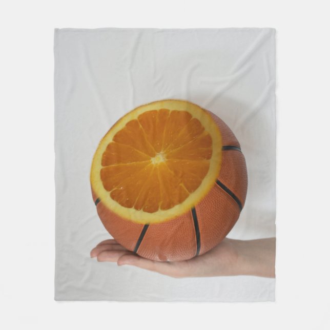 Cool Basketball Design Fleece Blanket (Front)