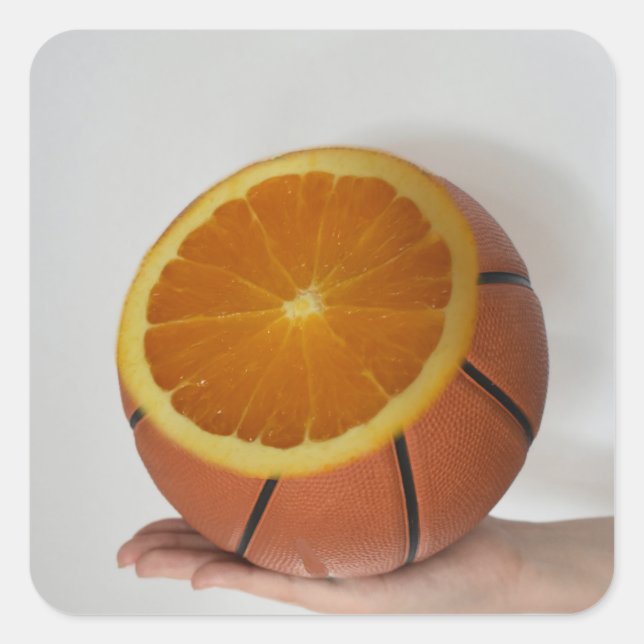 Cool Basketball Design Square Sticker (Front)