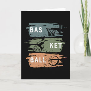 Cool Basketball Design with 3 colors Card