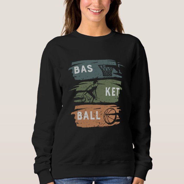Cool Basketball Design with 3 colours Sweatshirt (Front)