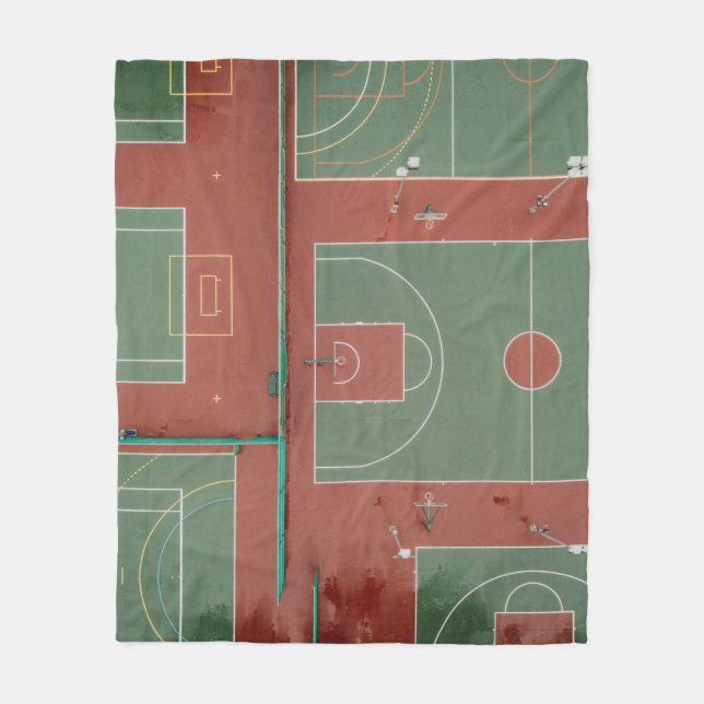 Cool Basketball Gift Fleece Blanket (Front)