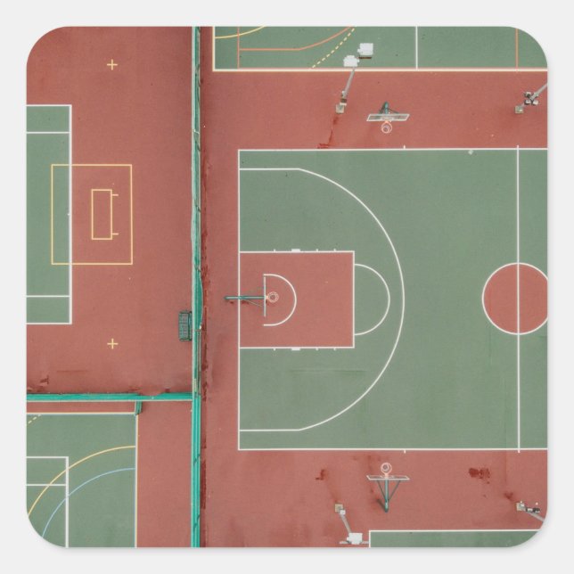 Cool Basketball Gift Square Sticker (Front)