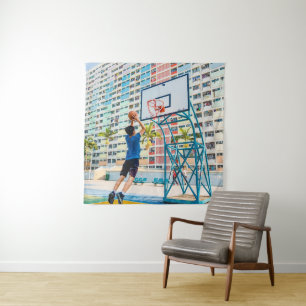 Cool Basketball Gift Tapestry