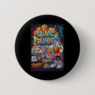 Cool Basketball Graffiti Style Illustration Graphi 6 Cm Round Badge