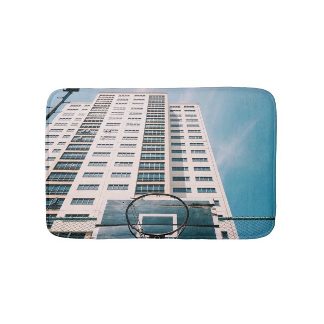 Cool Basketball Hoop Bath Mat (Front)