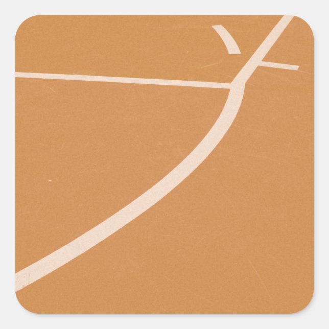 Cool Basketball Hoop Square Sticker (Front)