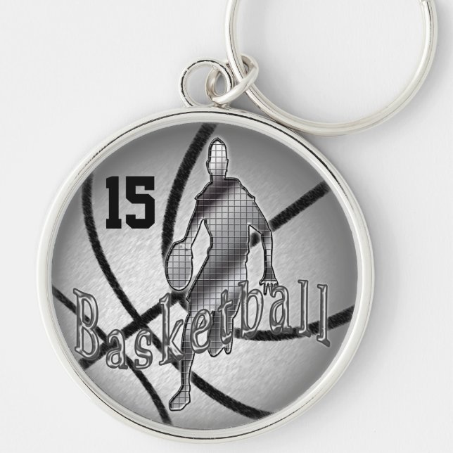 Cool Basketball Keychains Personalised NUMBER (Front)