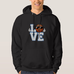 Cool Basketball Love Design   Funny Basketball Fan Hoodie