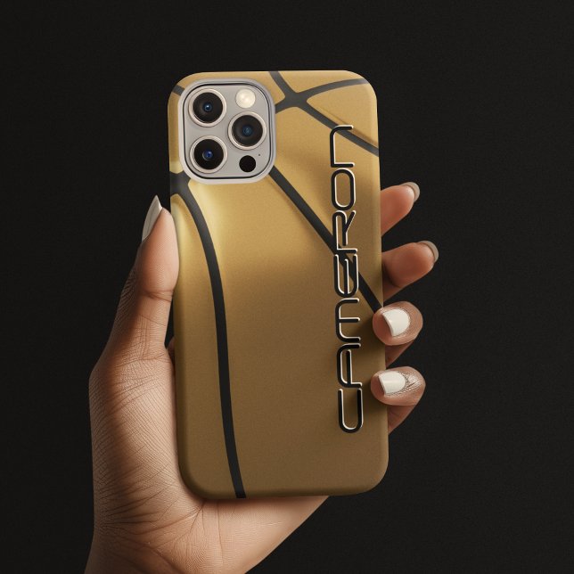 Cool Basketball Name Gold & Black Case-Mate iPhone Case (Creator Uploaded)
