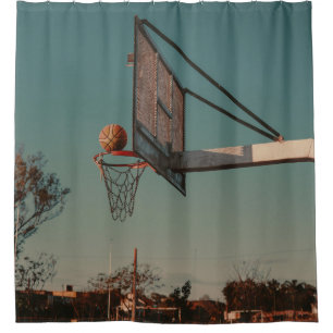 Cool Basketball Shower Curtain