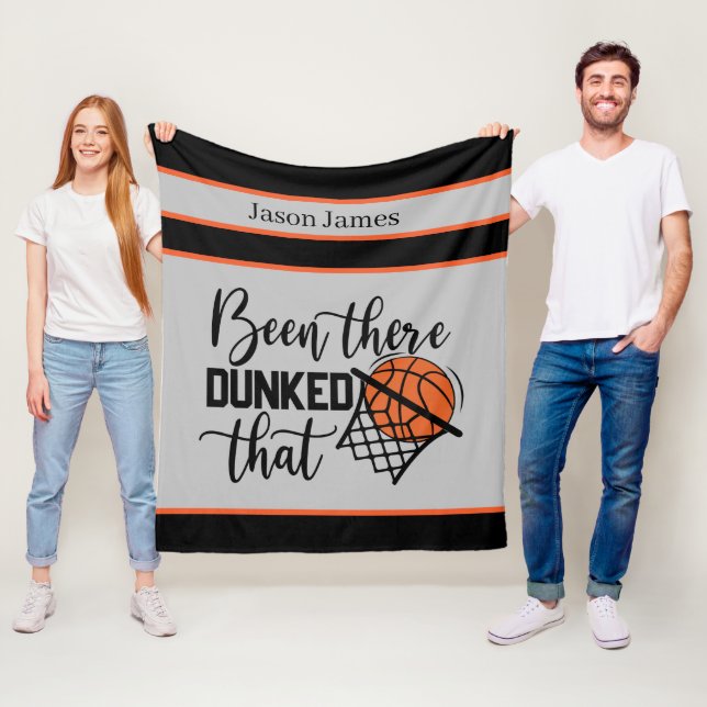 cool basketball sports lovers add name fleece blanket (In Situ)