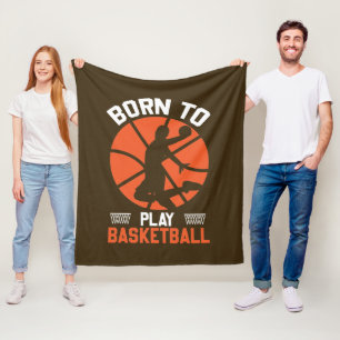 Cool Basketball sports lovers word art born Fleece Blanket