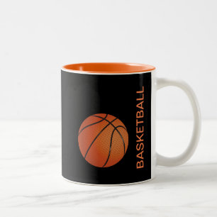 Cool Basketball Sports Theme Two-Tone Coffee Mug