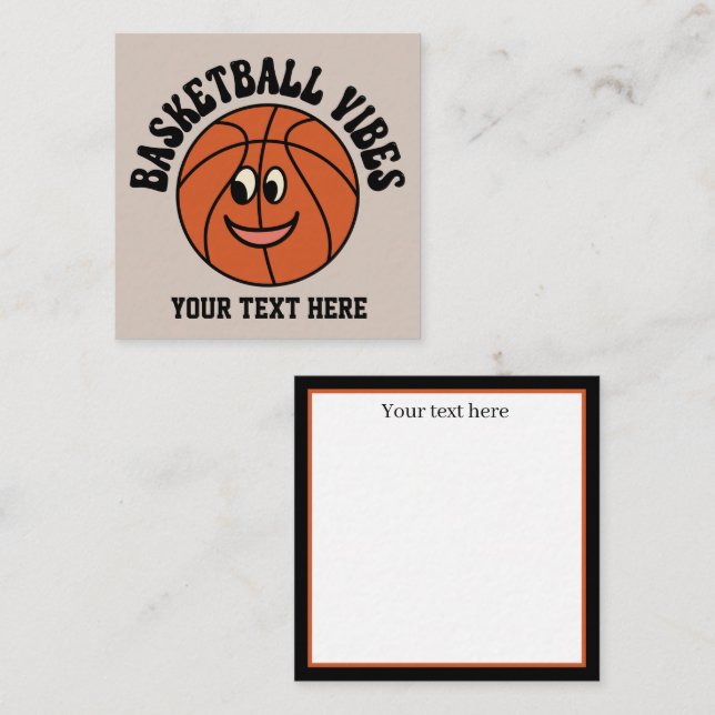 cool Basketball sports vibes add text  Card (Front/Back)