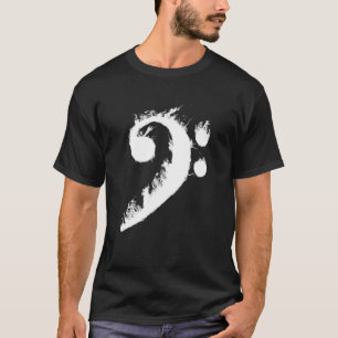 Cool Bass Clef  For Men Women Fire Musical Symbol T-Shirt