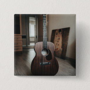 Cool Bass Guitar 15 Cm Square Badge