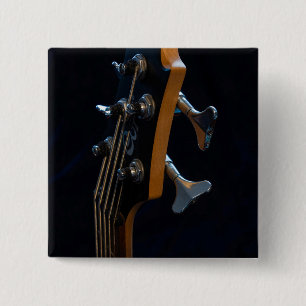 Cool Bass Guitar 15 Cm Square Badge