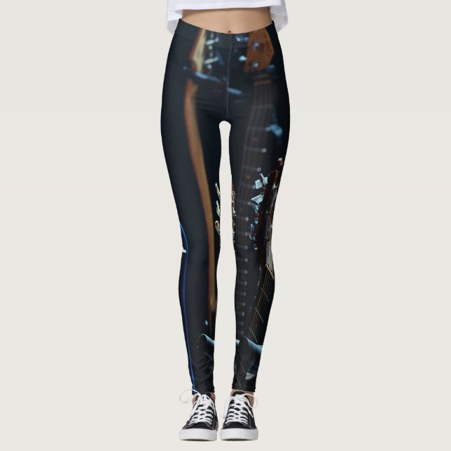Cool Bass Guitar Leggings (Front)