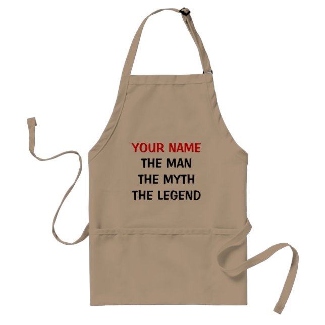 Cool BBQ apron for men | The man myth legend (Front)