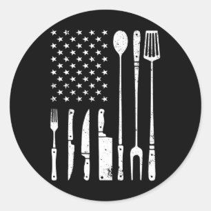 Cool Bbq Grilling Design For Men Women Byrbecue Me Classic Round Sticker