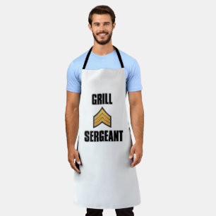 Cool BBQ  Summer Fun Grill Sergeant funny  Apron