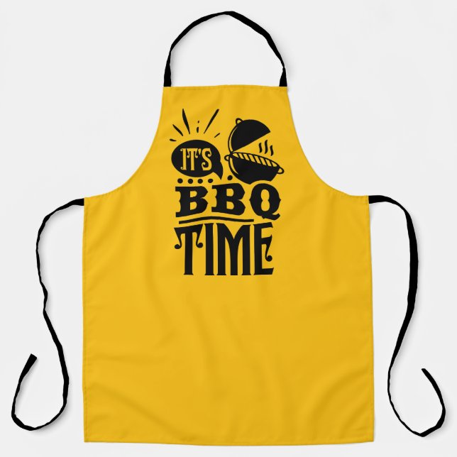 Cool BBQ time word art  Apron (Front)