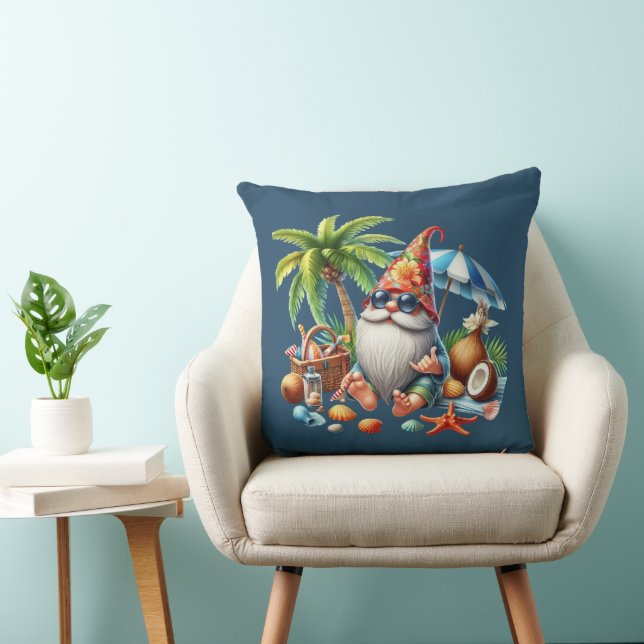 Cool beach gnome  cushion (Chair)