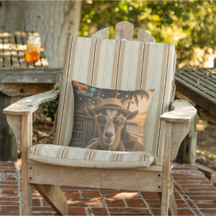 Cool Beach Goat with Cocktail Cushion