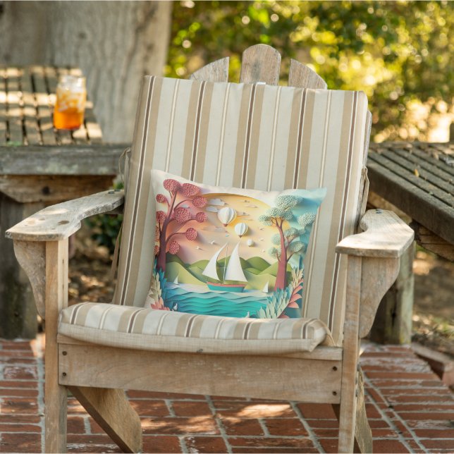 cool beach sailboat lovers  cushion (Chair)