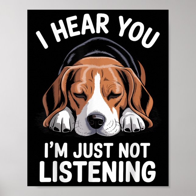 Cool Beagle Design For Men Women Dog Themed Beagle Poster (Front)