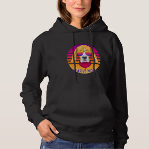 Cool Beagle Mum Dog Head Mother's Day Hoodie