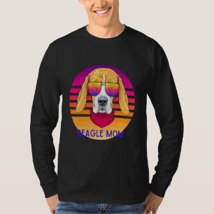 Cool Beagle Mum Dog Head Mother's Day T-Shirt