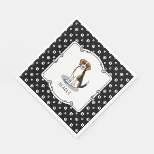 Cool Beagle with Sunglasses (tri colour 3) Funny Napkin