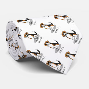 Cool Beagle with Sunglasses (tri colour 3) Funny Tie