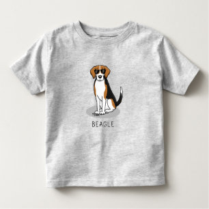 Cool Beagle with Sunglasses (tri colour 3) Funny Toddler T-Shirt