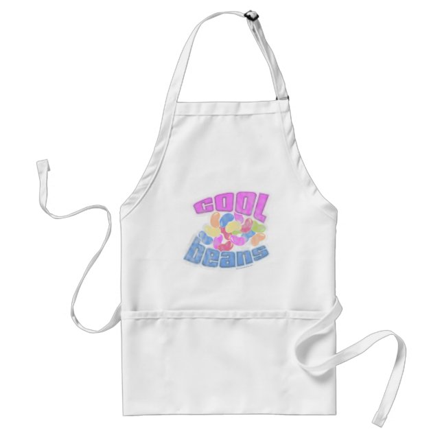 Cool Beans Faded Funny Food Cartoon Slogan Standard Apron (Front)