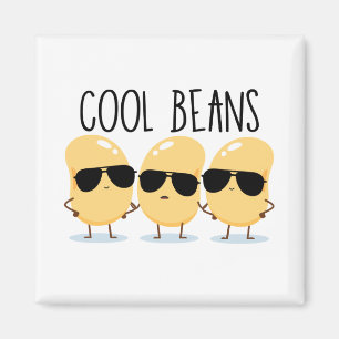 Cool Beans Funny Cute Beans with Sunglasses Magnet