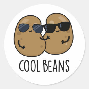 Cool Beans Funny Veggie Legume Pun  Classic Round Sticker