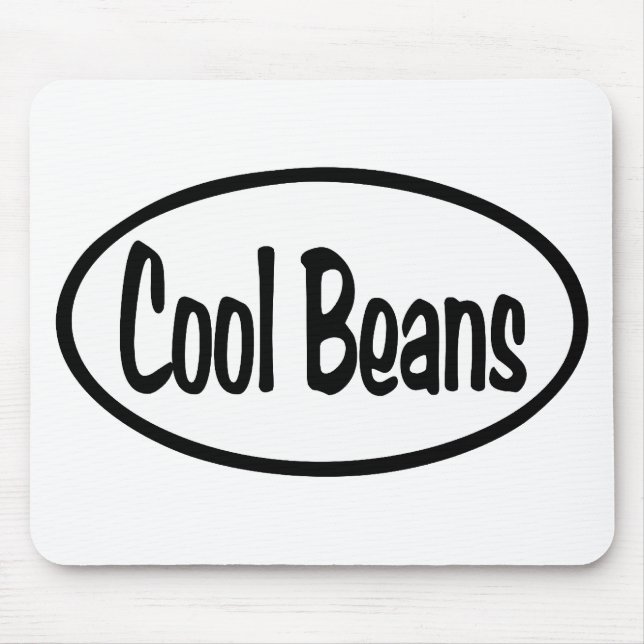 Cool Beans Oval Mouse Pad (Front)