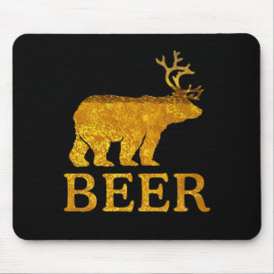 Cool Bear Deer or Beer Mouse Pad