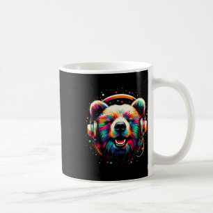 Cool Bear Headphone Music Art Christmas Birthday  Coffee Mug